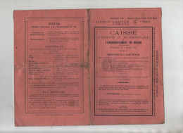 Caisse D'Epargne Et De Prévoyance Arrondissement De Macon Gaillard Claude Joseph 1934 à 1936 - Ohne Zuordnung