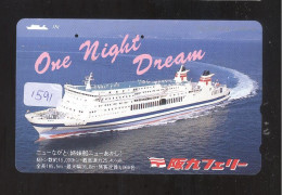 Télécarte JAPON * 350-3670 * BATEAU * PHONECARD JAPAN * SHIP (1591) TK *  SCHIFF * Schip * Boot * Barco - Barche