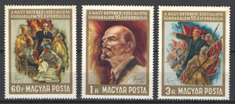 Hungary 1967. V. I. Lenin Nice Set MNH (**) Michel:2365-2367 - Lénine