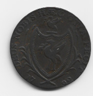 T19 -  GRAN BRETAÑA - 1792 - LIVERPOOL - HALF PENNY -  BC - Sonstige & Ohne Zuordnung