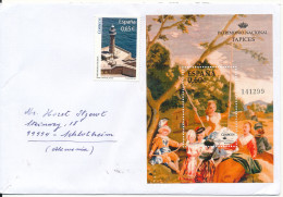 Spain Cover Sent To Germany 2013 With Souvenir Sheet - Lettres & Documents