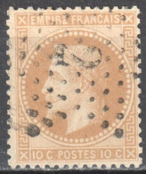 France 1862 Napoleon III - Mi.27 - 10c - Used - Oblitéré - 1863-1870 Napoléon III Lauré