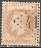 France 1862 Napoleon III - Mi.27 - 10c - Used - Oblitéré - 1863-1870 Napoléon III Lauré