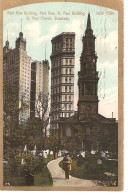NEW YORK - Park Row Building, Park Row, St. Paul Building, St. Paul Church (1909) - Broadway