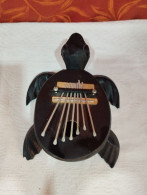 Piano à Pouce - Karimba - Instrument De Musique Artisanal En Bois - Tortue - African Art