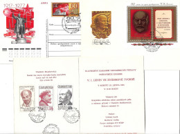 0412s: Lenin, 6 Belege (meist UDSSR) Im Lot Lt. 2 Scans - Lenin