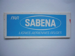 Avion / Airplane / SABENA  / Logo / Sticker / Size : 9cm - Distintivi Equipaggio