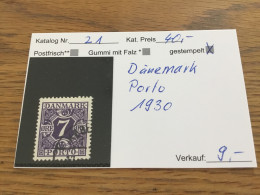 Dänemark 1930 Porto Gestempelt - Segnatasse