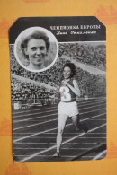 RUSSIA. Athletics. Europe Champion Olga Otkalenko Old Photo Postcard 1956 - Running Jogging - Athlétisme