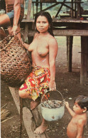 Darien Province,Panama-Waunana Bare Breasted Woman With Child 1940s - Antique Postcard - Panama