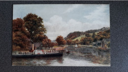 THE DART AT TOTNES OLD COLOUR ART POSTCARD ARTIST SIGNED A. R. QUINTON ARQ SALMON NO 1787 - Quinton, AR