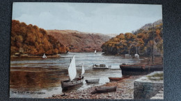 THE DART AT DITTISHAM OLD COLOUR ART POSTCARD ARTIST SIGNED A. R. QUINTON ARQ SALMON NO 1788 - Quinton, AR