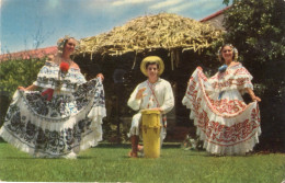 Panama-Girls Dressed In "polleras" At Fiesta Time 1955 - Antique Postcard - Panama