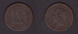 FRANCE   10 CENTIMES 1854 (KM # 771) #7488 - 10 Centimes