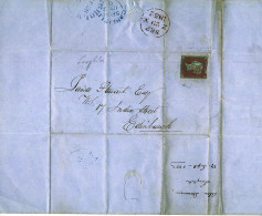 GB 1852 Langholm To Edinburgh Entire Via Carlisle With Postmarks Langholm, Carlisle & Edinburgh - Lettres & Documents