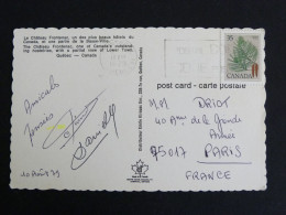 CANADA AVEC YT 698 PIN BLANC WEYMOUTH ARBRE TREE BAUM - CHATEAU FRONTENAC MONTREAL QUEBEC - Lettres & Documents