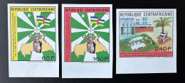 Centrafricaine Central Africa 1988 Mi. A-C 1354 ND IMPERF 30eme Anniversaire Proclamation République Dove Oiseau Bird - Central African Republic