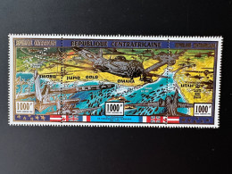 Centrafricaine Central Africa 1994 Mi. 1630 - 1632 50ème Anniversaire Débarquement Normandie 1944 Doré Gold Or Omaha - Aviones