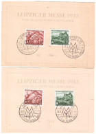 2 CARTOLINE - LEIPZIGER MESSE 1953 - DEUTSCHE DEMOKRATISCHE REPUBLIK - Gebraucht