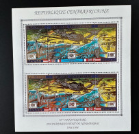 Centrafricaine Central Africa 1994 Mi. 1630 - 1632 M/S Klb 50ème Anniversaire Débarquement Normandie 1944 Doré Gold Or - Aviones