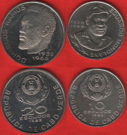 Cape Verde Set Of 2 Coins: 10 - 20 Escudos 1982 UNC - Cape Verde