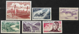 France Lot 6 Timbres Neufs* PA - Poste Aérienne - Cote 61€  - Charniére Trace Légére - 7, 23, 25, 36, 28, 34 - Lots & Kiloware (mixtures) - Max. 999 Stamps