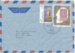 Belgium Air Mail Cover Sent To Latvia Brugge 3-5-1993 Topic Stamps - Autres & Non Classés