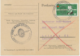 DDR 8.5.1957, „KARL-MARX-STADT C1 / GROSSFLUGTAG DER GST“ SST (nur Einen Tag Gültig) A. Postkarte (HLV/21) - Brieven En Documenten