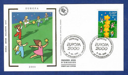 Frankreich  2000  Mi.Nr. 3468 , EUROPA CEPT Kinder Bauen Sternenturm - FDC  Premier Jour Strasbourg 9-05-2000 - 2000