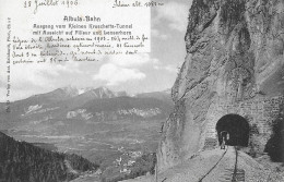 ALBULA-BAHN ► Kruschetta-Tunnel Mit Blick Auf Filisur Anno 1906 - Filisur