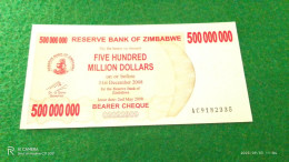 ZİMBABVE -1993            500 000 000     DOLLARS        UNC - Zimbabwe