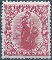 NEW ZELAND,1909 Allegory Of Commerce-with Inscription At The Top:"DOMINION OFF" New Zealand"1P,Mint - Nuevos