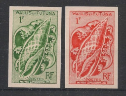 WALLIS ET FUTUNA - 1962-63 - N°Yv. 163 - Coquillage - 2 Essais Non Dentelé / Imperf. Essays - Neuf Luxe ** / MNH - Nuovi