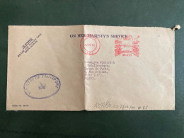 LETTRE ON HER MAJESTY'S SERVICE + MINISTRY OF TRANSPORT EMA ND-743 à 0/6 Du 20 VII 65 LONDON - Franking Machines (EMA)