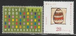 HONGRIE - N°3711/2 ** (2000) Pâques - Unused Stamps