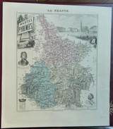 Gravure 19 ème.  Atlas Migeon  1872 CARTE DU DÉPARTEMENT  "Hautes Pyrénées 65---( Prix Très Bas, Cause Retraite ) - Cartes Géographiques