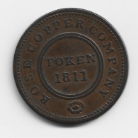 T22 -  GRAN BRETAÑA - BIRMINGHAM  AND  SWANSEA - HALF PENNYY - TOKEN 1811 - Andere & Zonder Classificatie