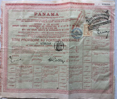 FISCAUX FRANCE OBLIGATION 60 F  CANAL DE PANAMA 1888 - Sonstige & Ohne Zuordnung