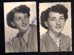 Généalogie - Lot De 2 Photos D'une Femme Dont 1 épreuve Sans Retouche (Photographe De Dinard 35) - Généalogie