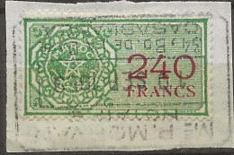 FISCAUX FRANCE MAROC  SERIE UNIFIEE N°96 240F VERT - Other & Unclassified