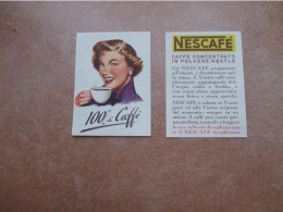 Anni 50/60 NESCAFè  Caffè Concentrato In Polvere + IMMAGINE :100 Per CENTO Caffè Etichetta PUBBLICITARIA - Coffees & Chicory