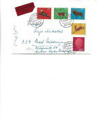 Germany - Registered Letter Express Delivery  In 1966 From Unterluss To Bad Wildungen - Stamps With Wild Animals - Balonmano