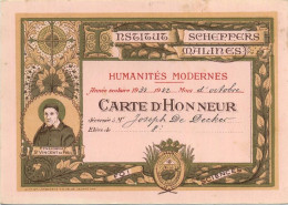 Mechelen - Malines     : Carte D'honneur - Erekaart  1932   :  Institut Scheppers - Mechelen