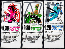 1975 Occupational Safety Bale 603-5 / Sc 555-7 / YT 563-5 / Mi 626-8 Used / Oblitéré / Gestempelt - Used Stamps (with Tabs)