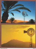 2 Postcards - Fuerteventura Canarias - Molino MOINHO MOULIN MILL - GIROUETTE EOLIENNE WIND VANE - Spain Espana Espagne - Fuerteventura