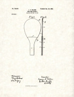 Tennis De Table Tafel Tischtennis Pingpong Ping-pong Copy Copie Brevet US Patent Racket 1902 Lyman H Nelson - Other Plans