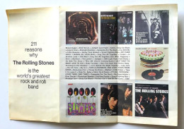 Dépliant 211 Reasons Why The Rolling Stones Is The World's Greatest Rock And Roll Band 1971 US - Objets Dérivés