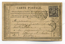 Carte Precurseur CPO / T18 BRISSAC + Boite Rurale D Identifiée De LES BROSSES / Dept Maine Et Loire / 1876 - 1849-1876: Classic Period