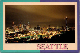 Washington Seattle Skyline At Night - Seattle