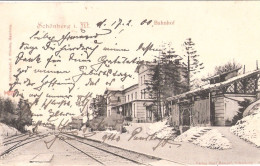 SCHÖNBERG Mecklenburg Bahnhof Gleisseite Belebt 17.2.1900 Gelaufen - Grevesmuehlen